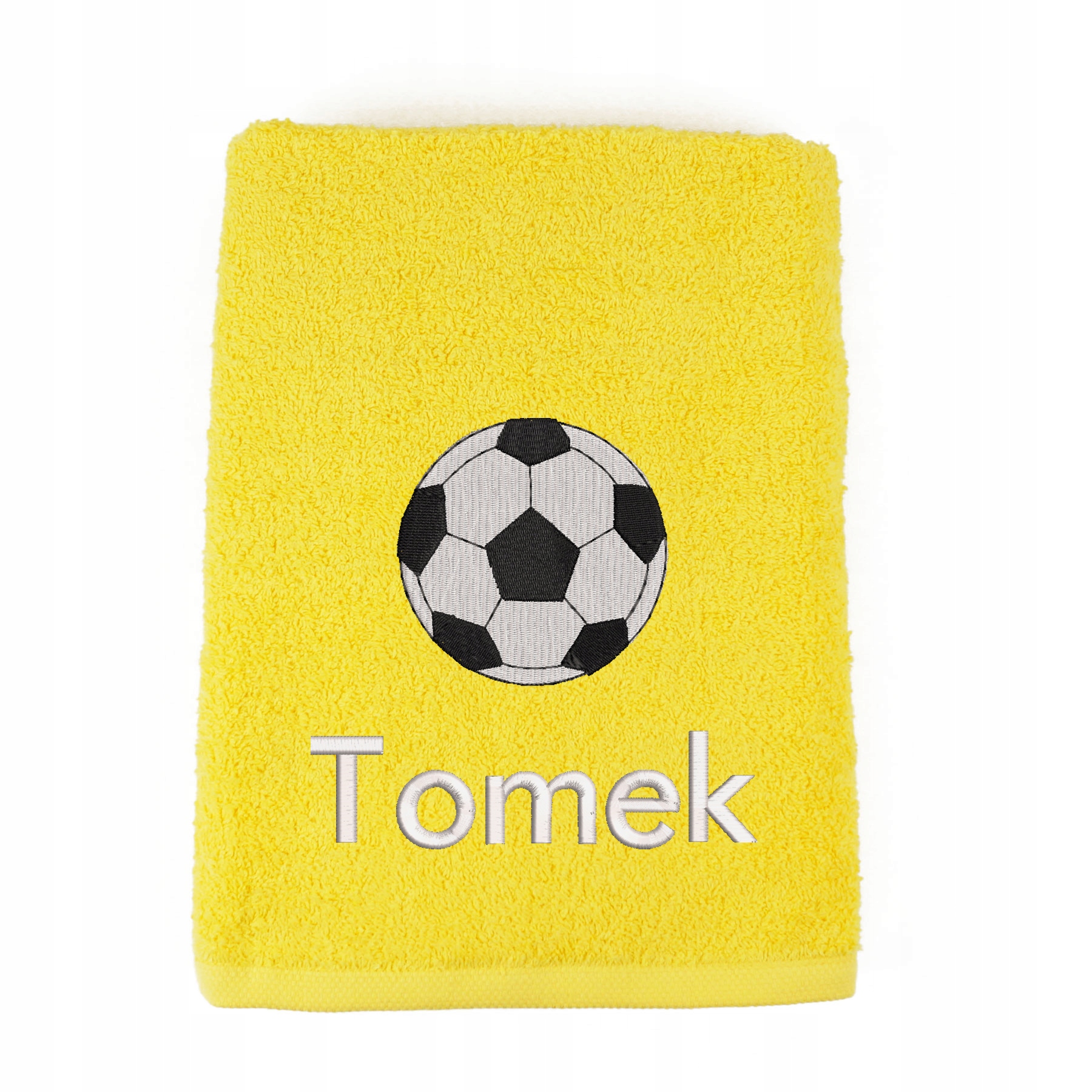 RĘCZNIK KĄPIELOWY Z HAFTEM PIŁKI NA PREZENT + IMIĘ Wymiary ręcznika 70x140cm