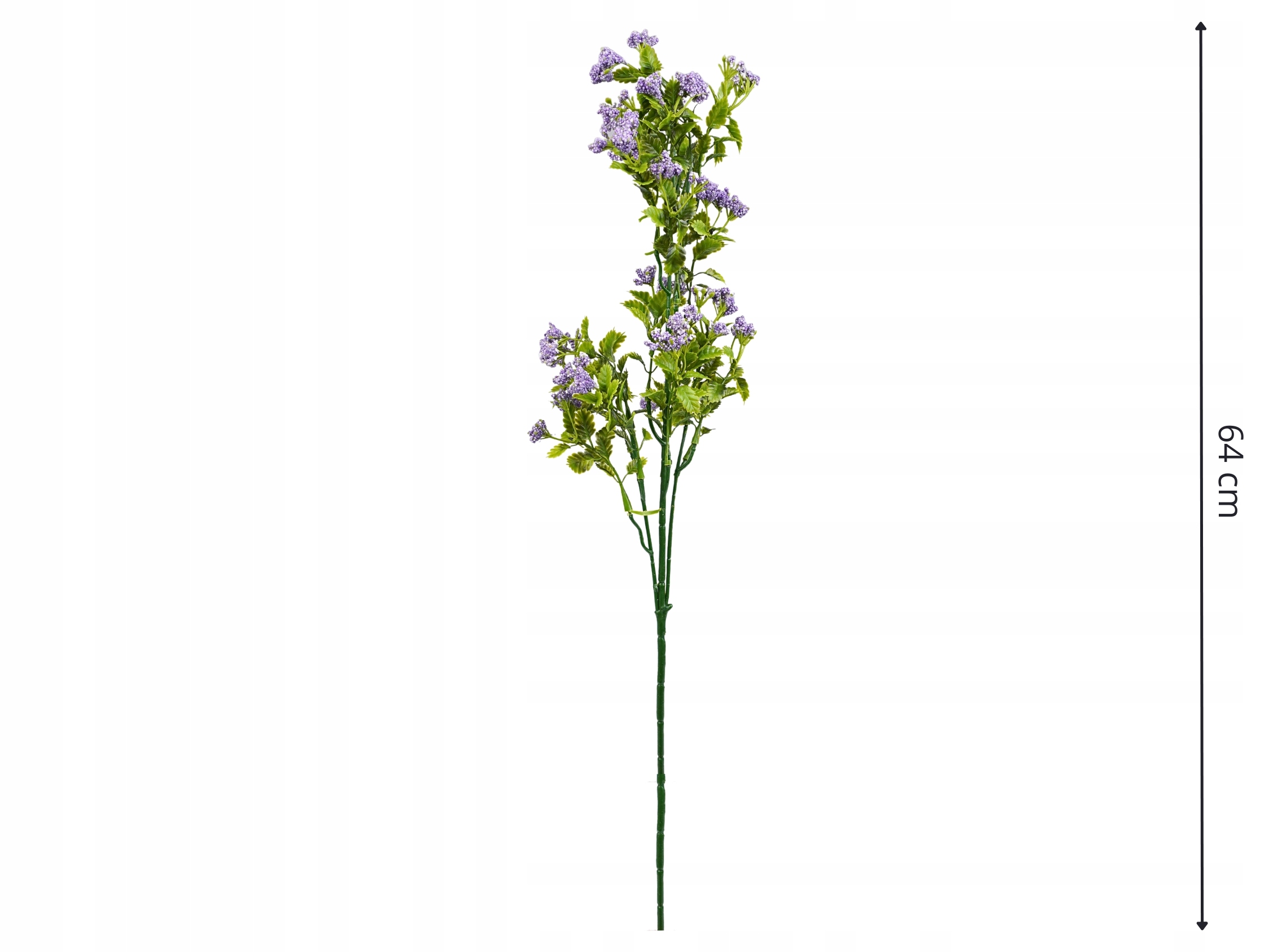 GAŁĄZKA POJEDYNCZA SZTUCZNA 64 cm POJEDYNCZY KWIAT GIPSÓWKA ROŚLINY FIOLET Marka Topoblu
