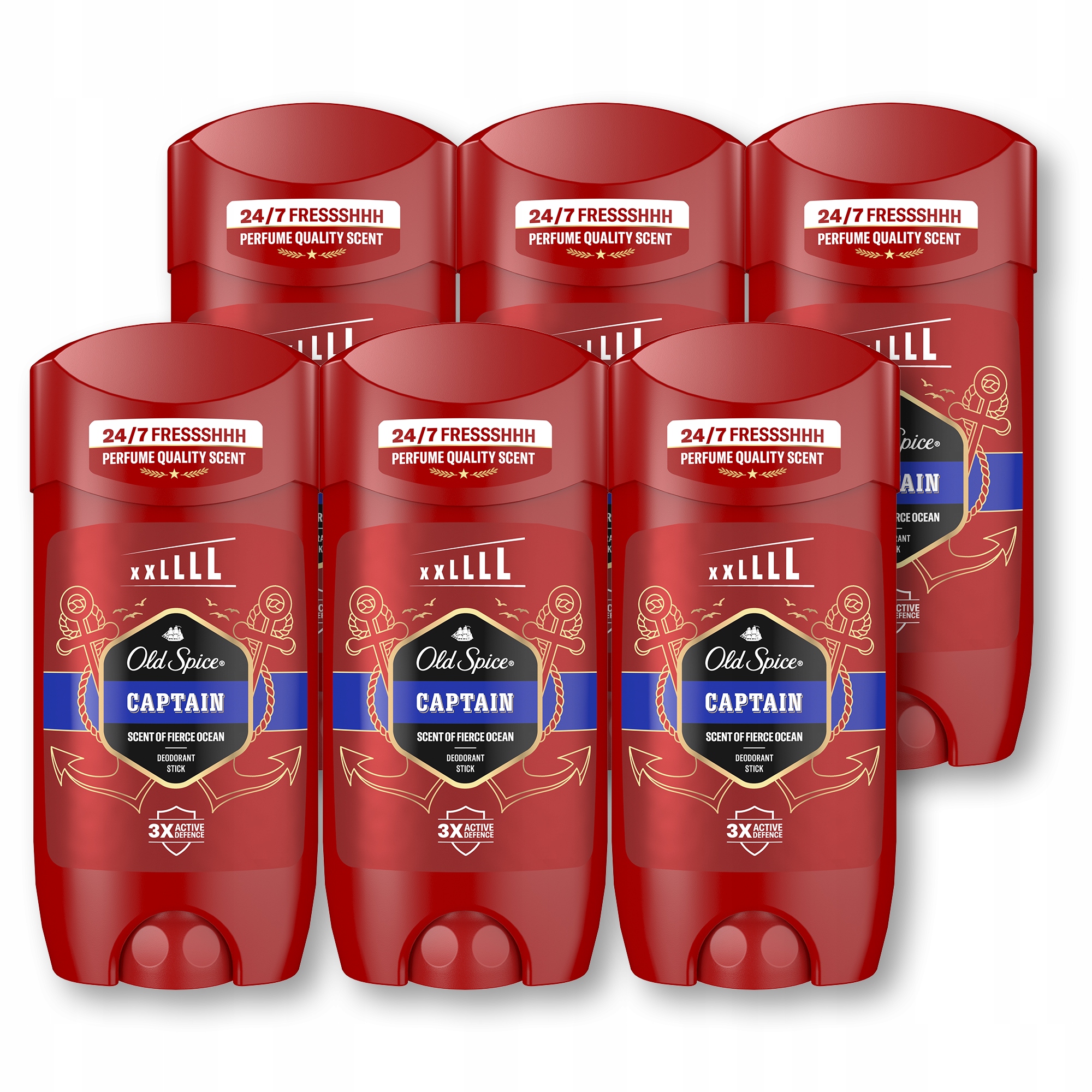 Old Spice Captain Dezodorant męski w sztyfcie, 6 x 85ml