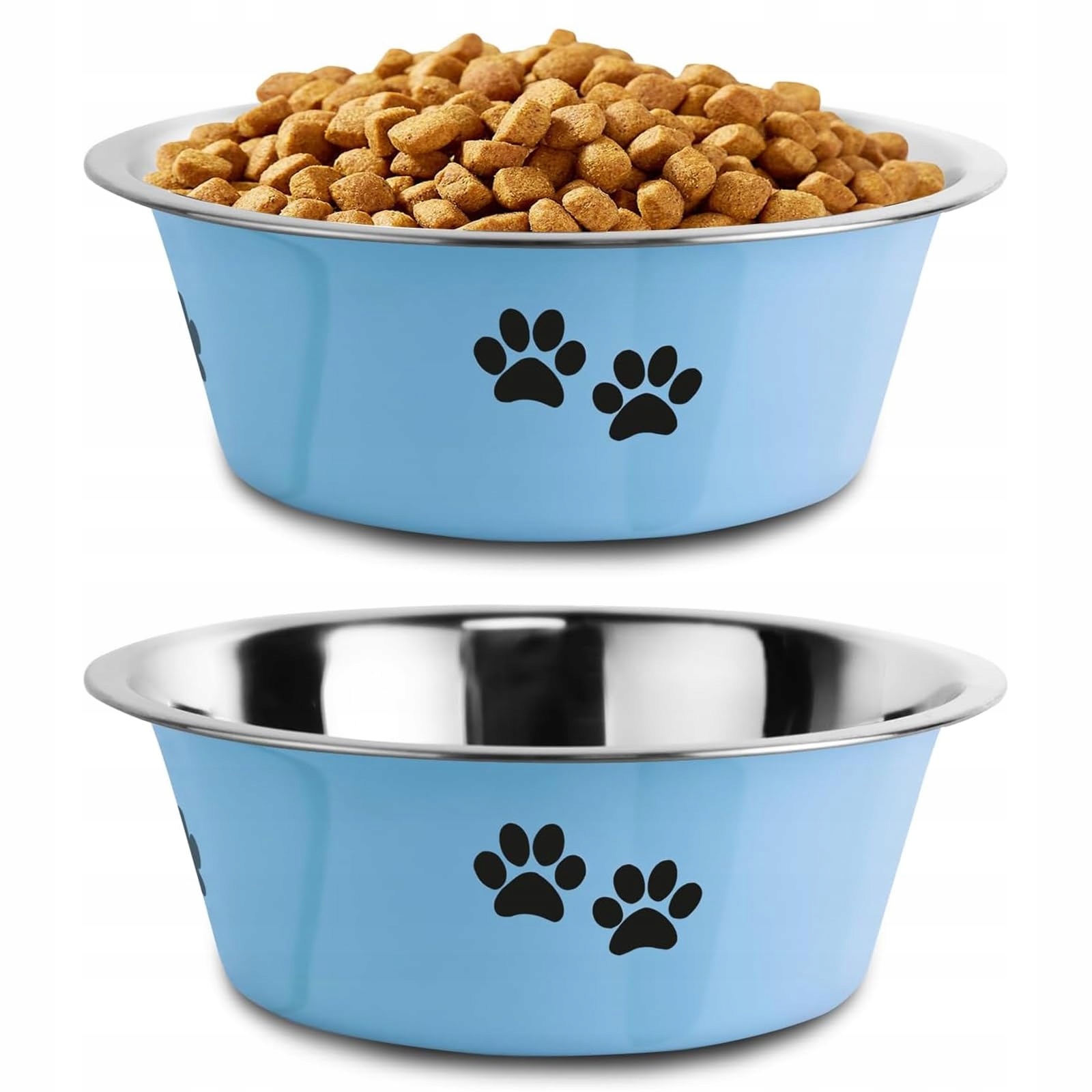 Levně Suoxu Ocelová miska pro psa 1560 ml 2 ks Protiskluzová pro psy a kočky
