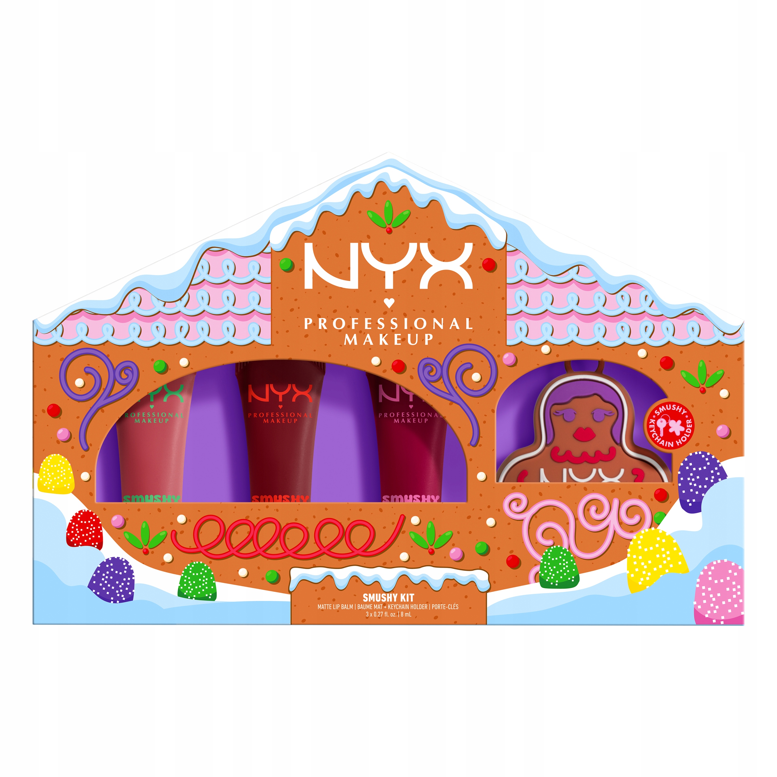 Nyx Holiday Sneak Peak Gingerbaddie Smushy Kit Sada kosmetiky na rty