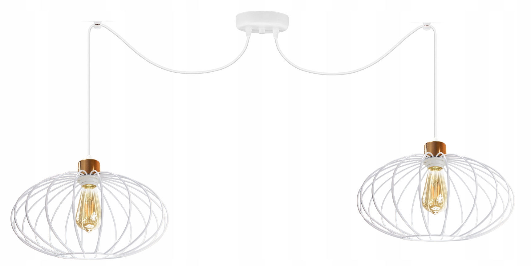 Lustr Závěsná Lampa Pajak Cora 2 Bílá Stropní