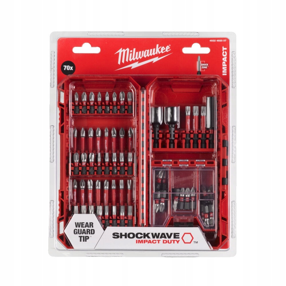 Sada rázových bitů Shockwave Impact Duty 70ks Milwaukee