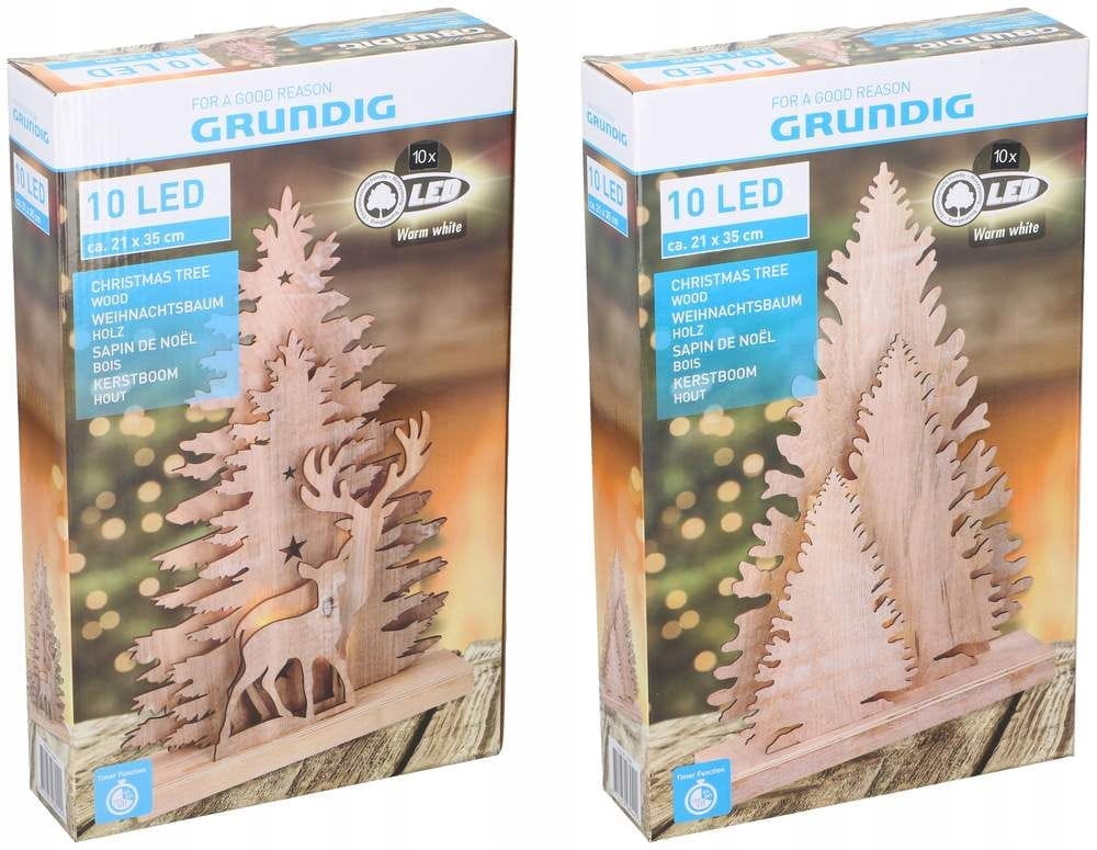 Świąteczna OZDOBA Bożonarodzeniowa Choinka LED Motyw mix wzorów