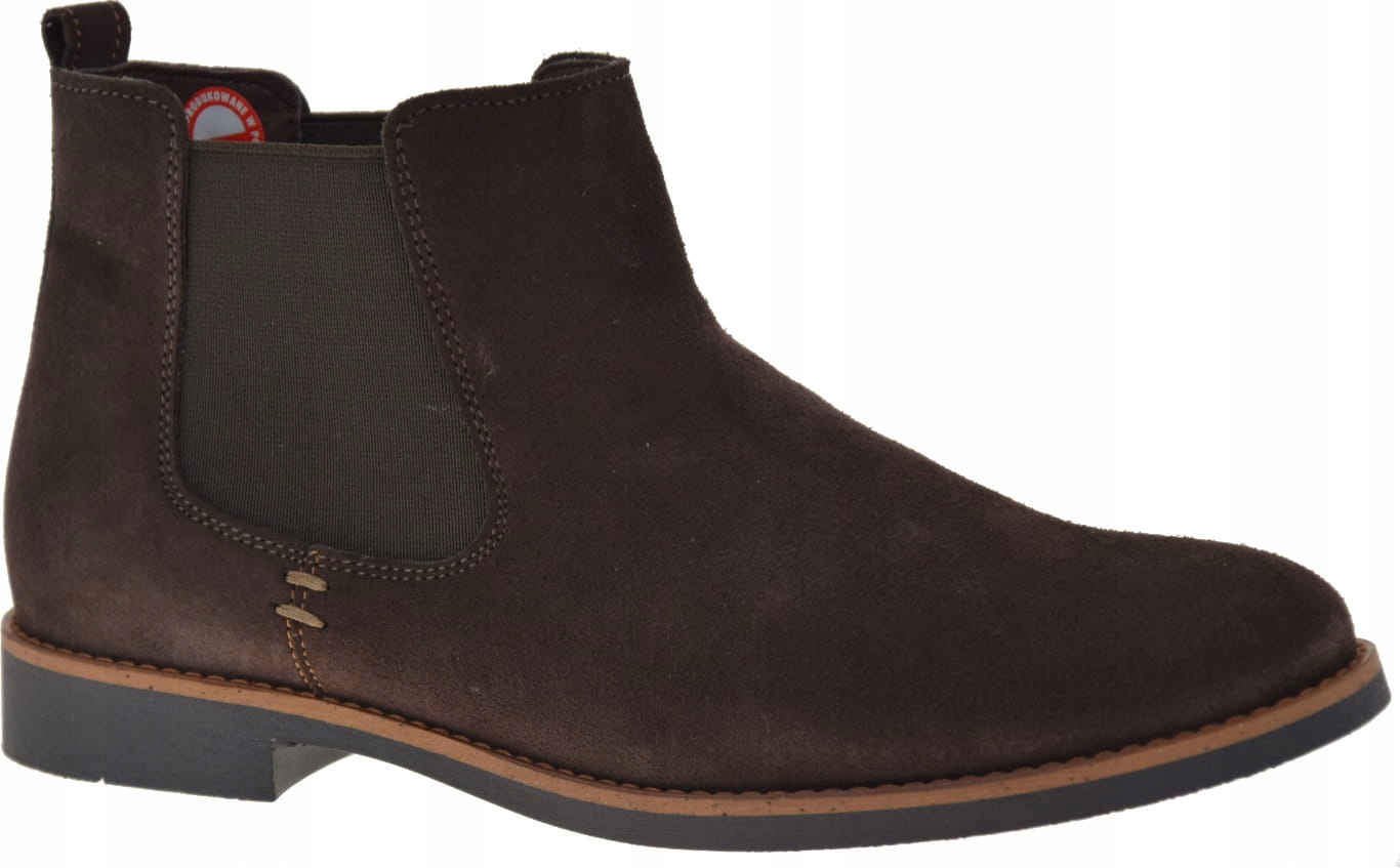 ELEGANCKIE SZTYBLETY MĘSKIE AGDA 932 BRĄZOWE NAJWYŻSZA I STYL