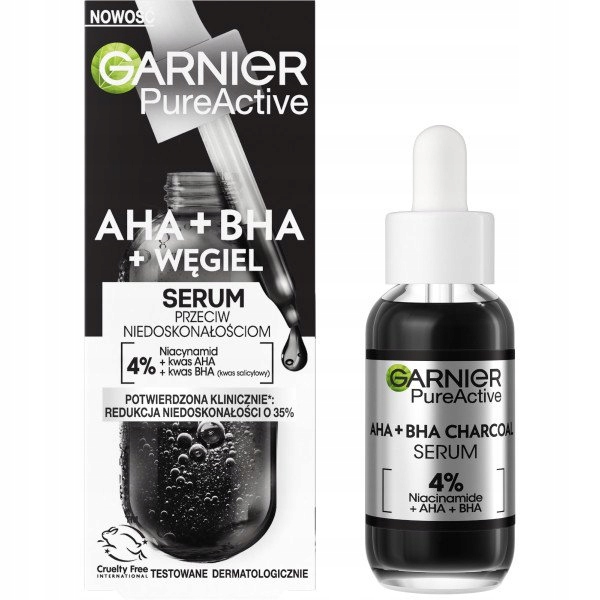 Garnier Pure Active sérum proti nedokonalostiam AHA + BHA + Uhlie 30ml