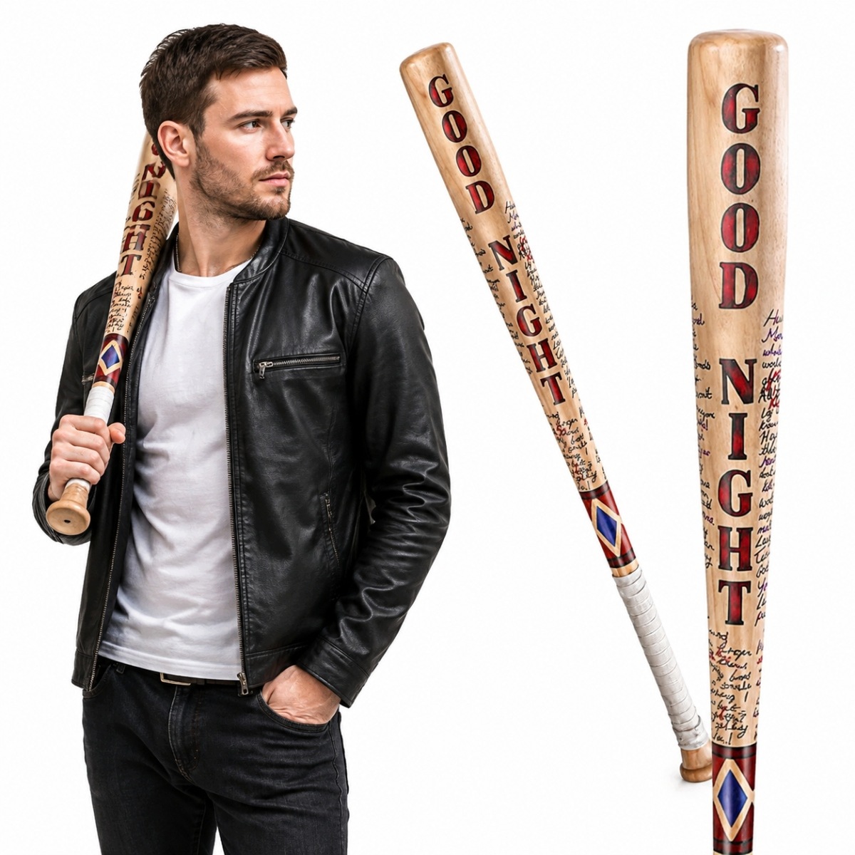 Kij Baseballowy Bat Drewniany 84 cm Naturalny Bejsbolowy