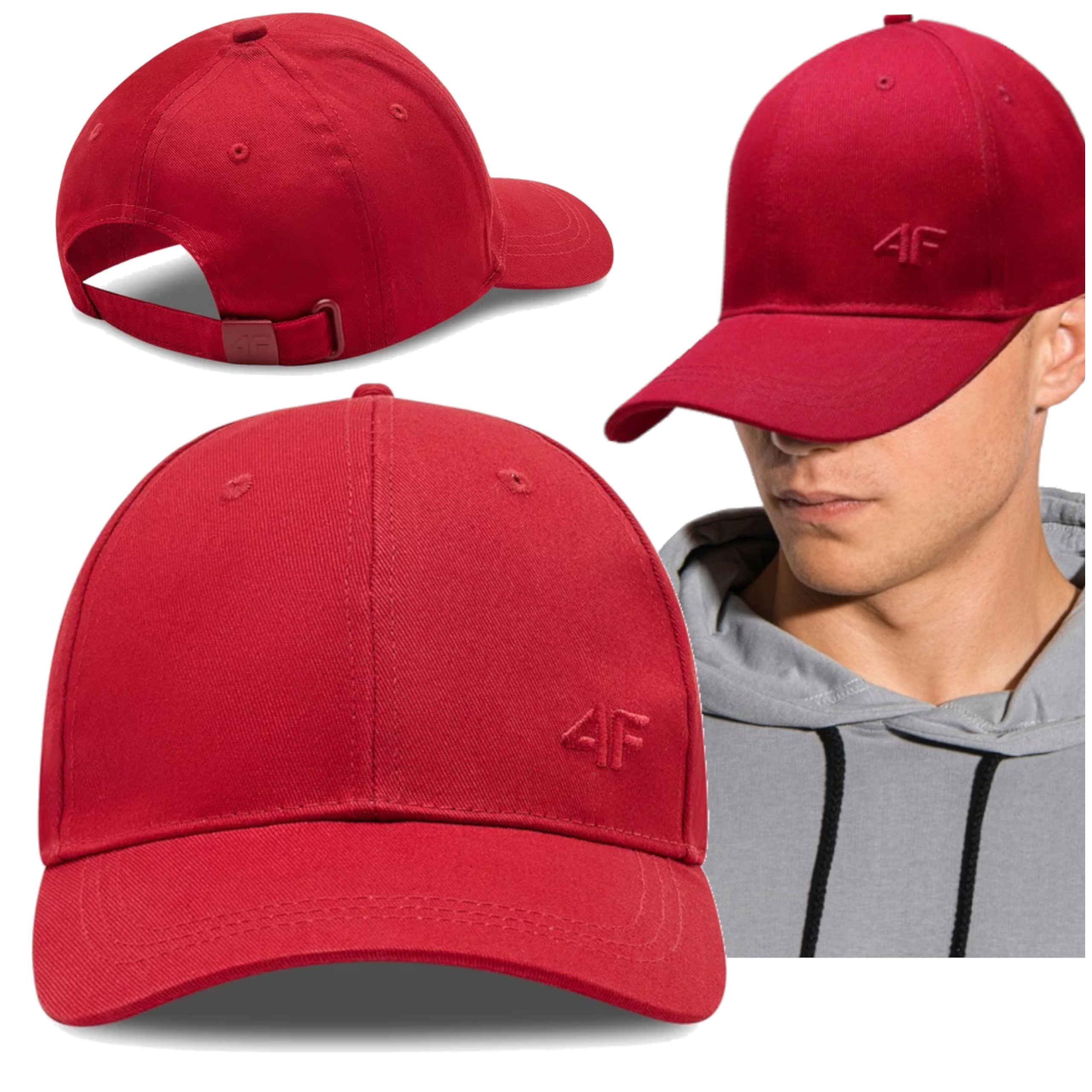 CZAPKA Z DASZKIEM MĘSKA 4F Bejsbolówka Limitowana SPORTOWA Regulowana