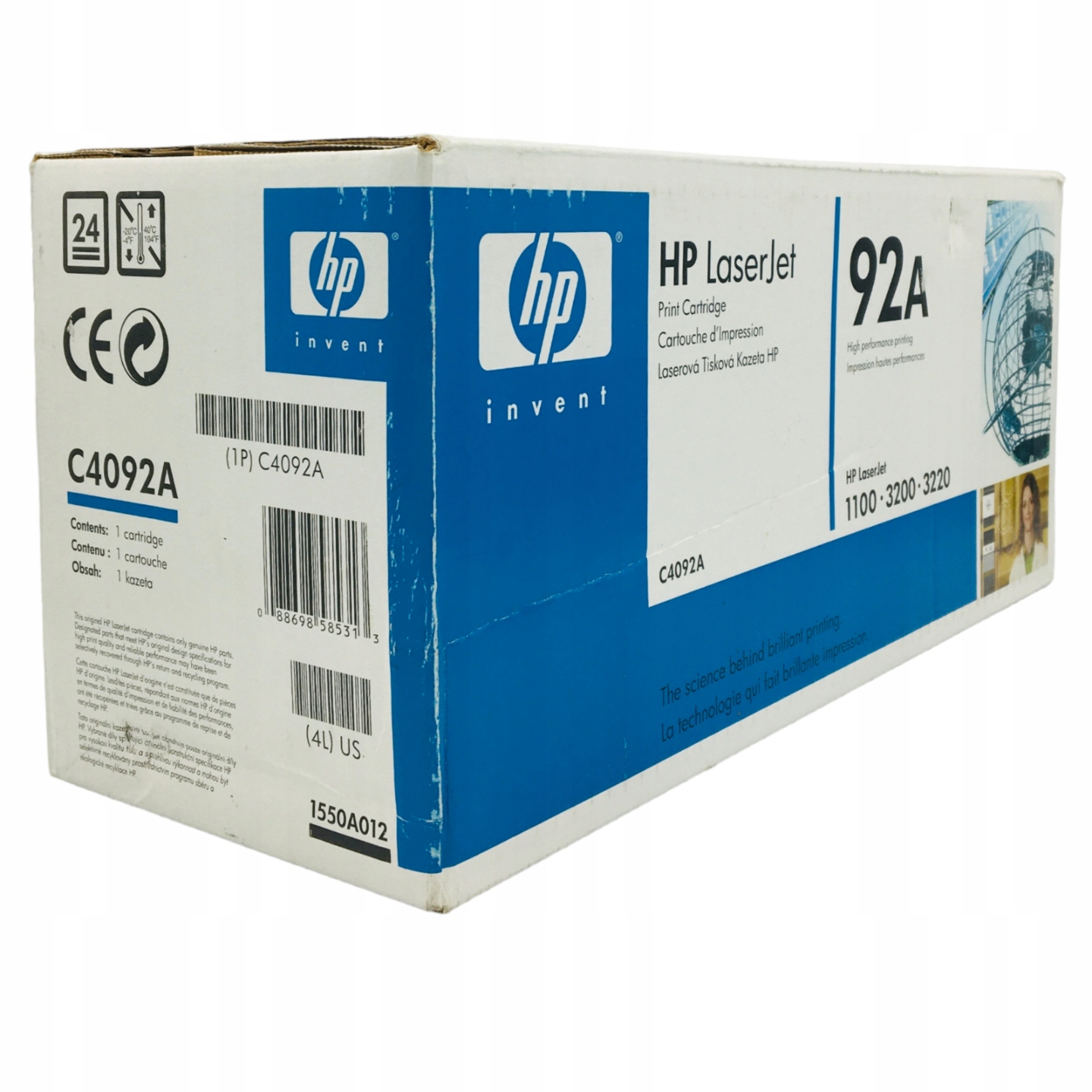 Toner Hp 92A C4092A, pro LaserJet 1100A, LaserJet 3200