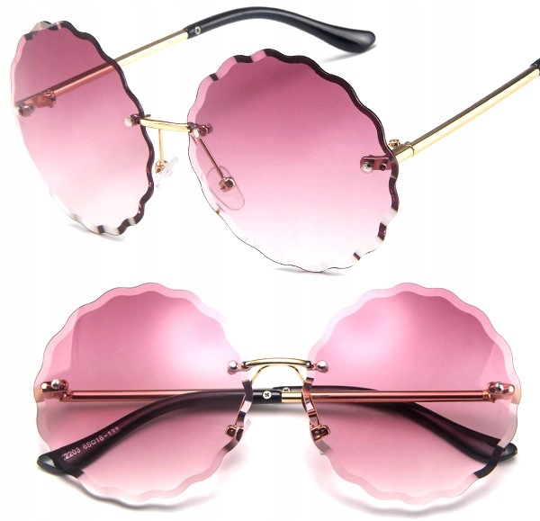 

Lenonki Bezramkowe Okrągłe Okulary przeciwsłoneczn