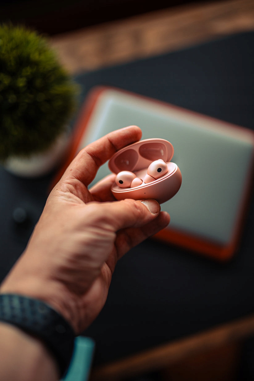 SŁUCHAWKI BEZPRZEWODOWE DOUSZNE ANC + ENC XY-70 DWA MIKROFONY WODOODPORNE Transmisja sygnału Bluetooth