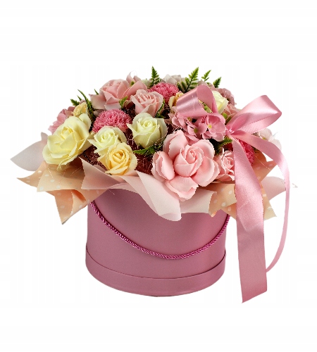 Mýdlové květiny Flower Box Velký XXL Dárek Narozeniny Akce
