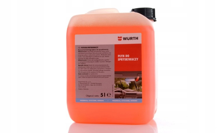 Płyn do spryskiwaczy koncentrat 5l Wurth pielęgnacja czyszczenie zapach