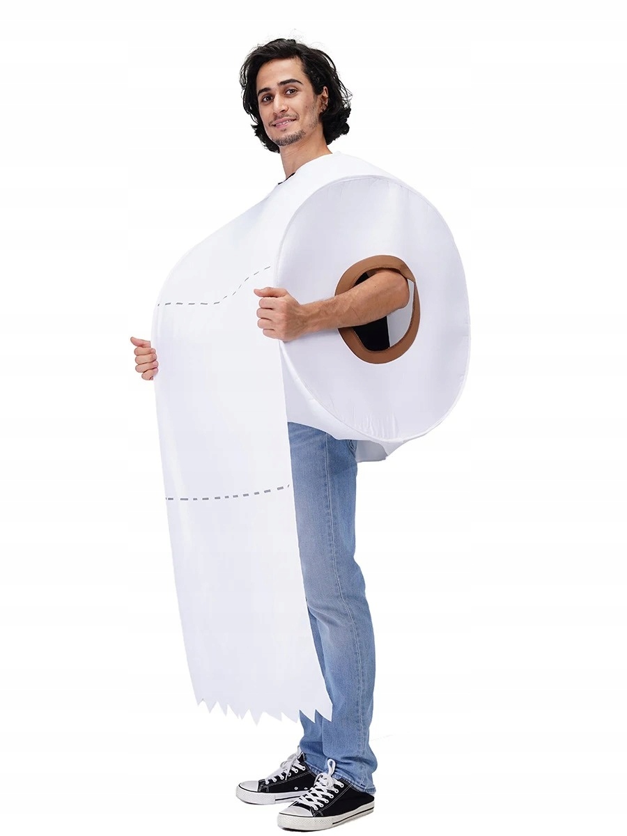 PRZEBRANIE KOSTIUM ROLKA PAPIER TOALETOWY TOALETOWEGO UNIWERSALNY BIAŁY Model PAPIER TOALETOWY UNISEX