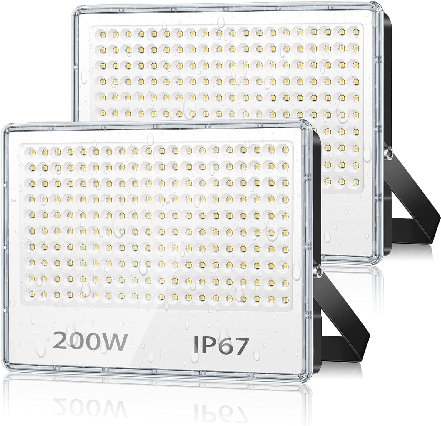 Led reflektor 200W 20000lm IP67 Halogénová lampa 6500K Vonkajšia 2 ks