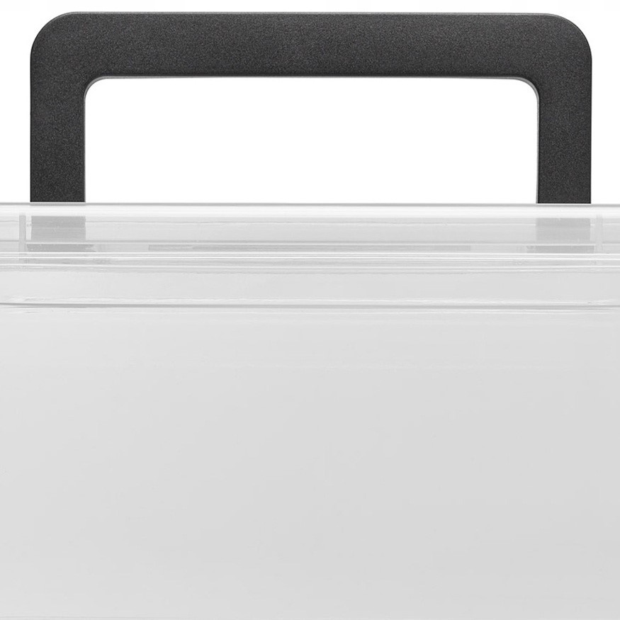 POJEMNIK PLASTIKOWY Z POKRYWKĄ RĄCZKĄ DOMOWY MOXOM SIMPLESTORE 8,5 L Kolor przezroczysty