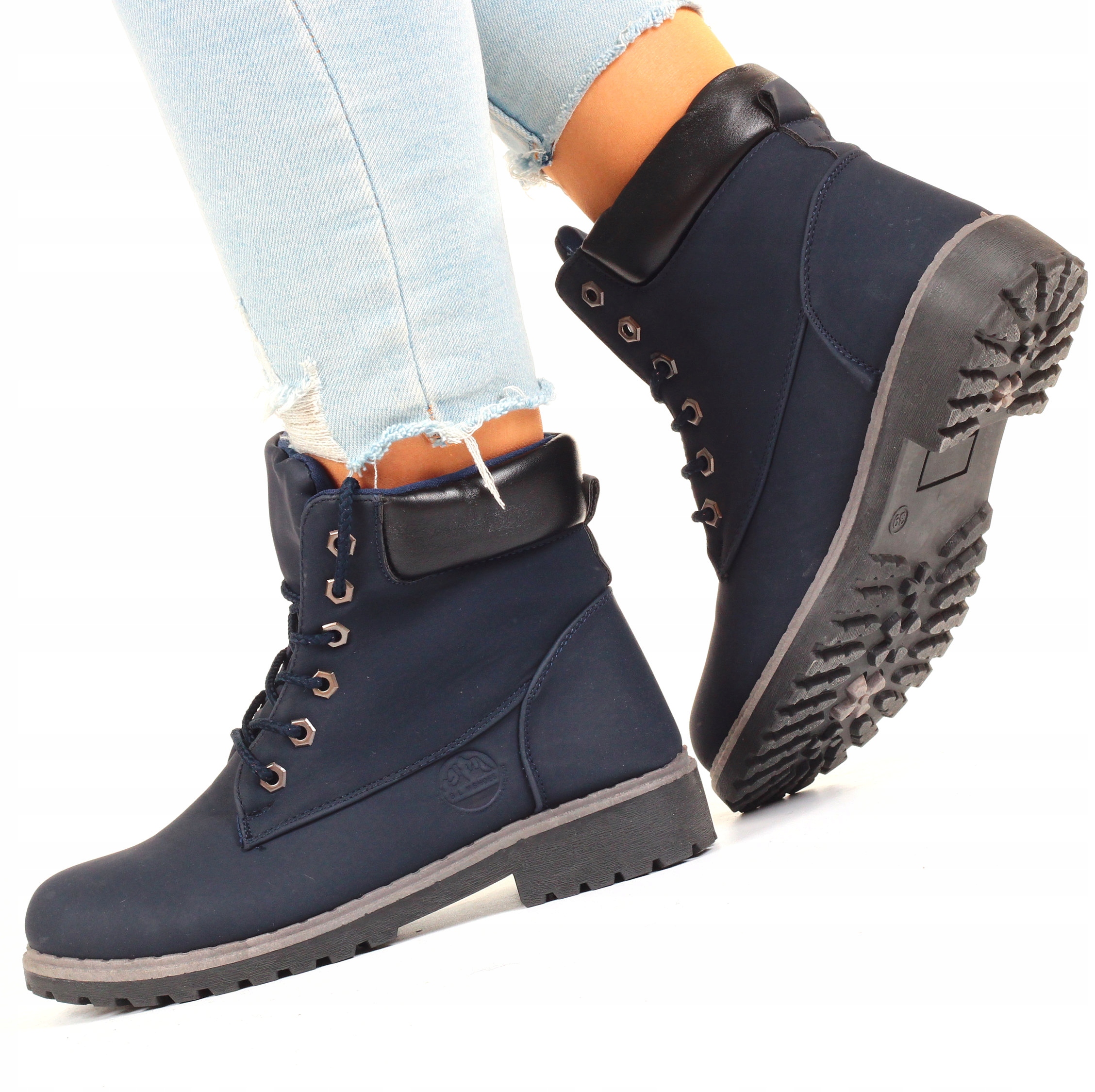 TRAPERY DAMSKIE BOTKI TIMBERKI BUTY WORKERY Rozmiar 37