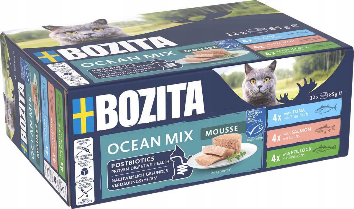 Levně Bozita Mousse MIX Mořské Ryby 12 x 85G