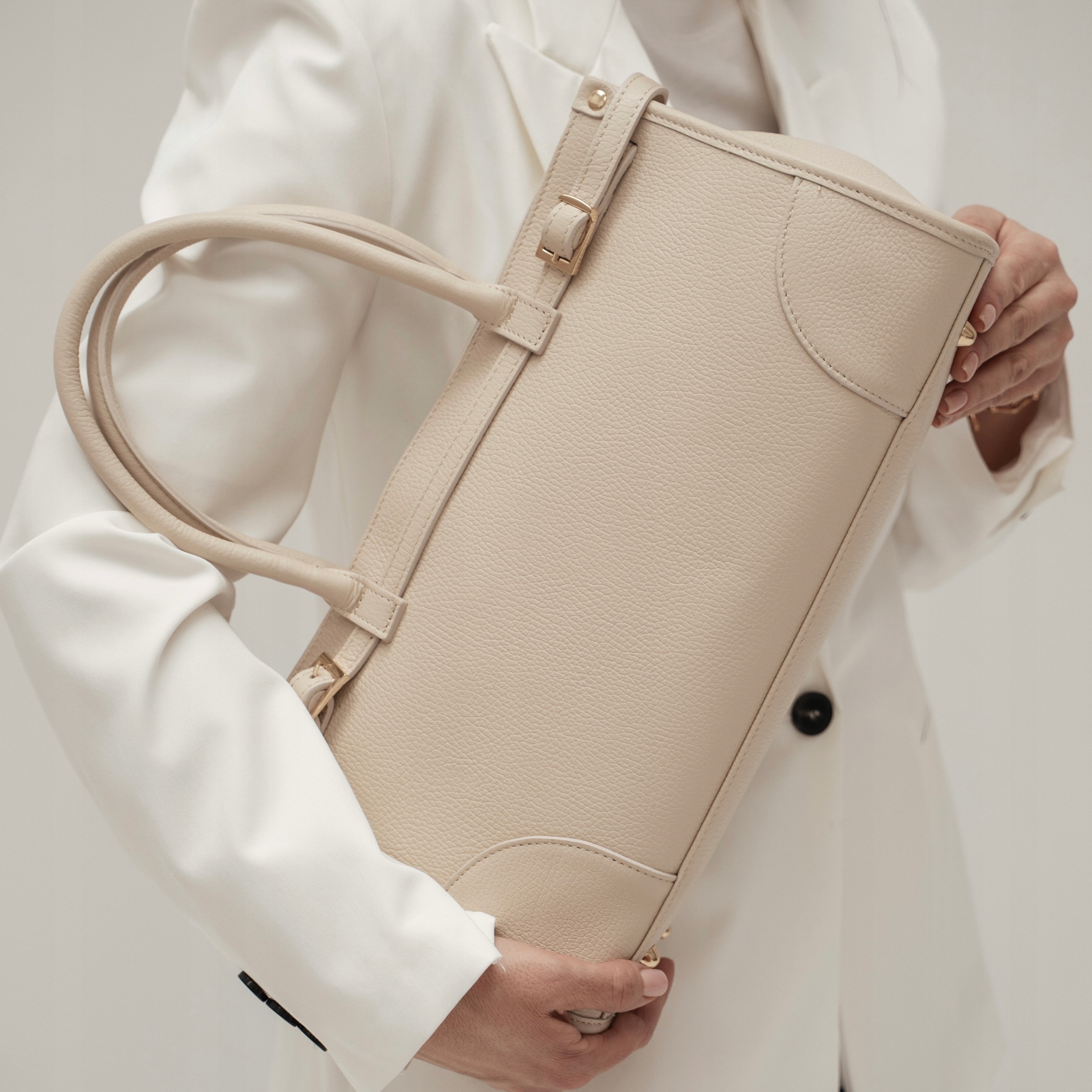 Dámská kabelka z přírodní kůže Landa-M Ecru