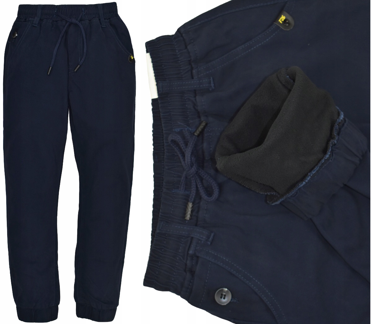 F26 Granat SPODNIE Ocieplane Polarem Guma 158/164