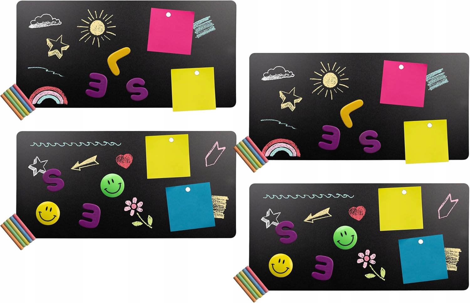 Tablica na magnesy z podróży metalowa magnetyczna czarna Samoprzylepna loft