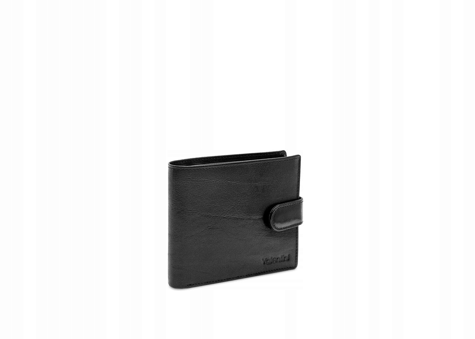 Pánská kožená černá vertikální peněženka s 9 Rfid kartami na zip Valentini 502