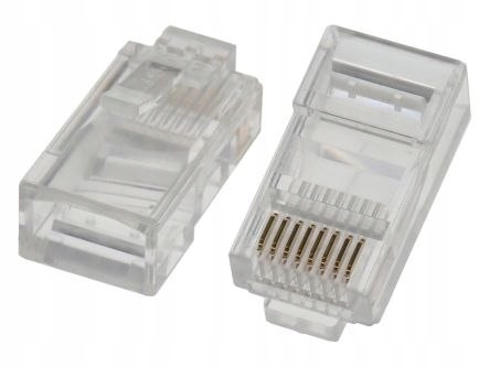 

Wtyki RJ45 8P8C Do Utp Kabla Sieciowego 5E 10 Szt