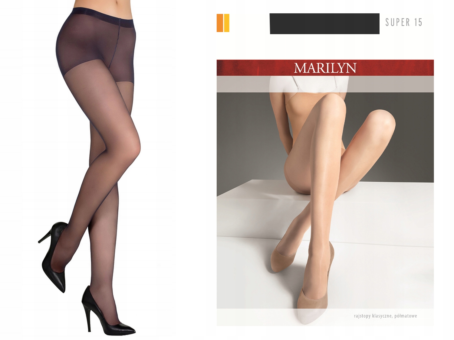 

Półmatowe rajstopy 15 Marilyn Antracyt 2-S
