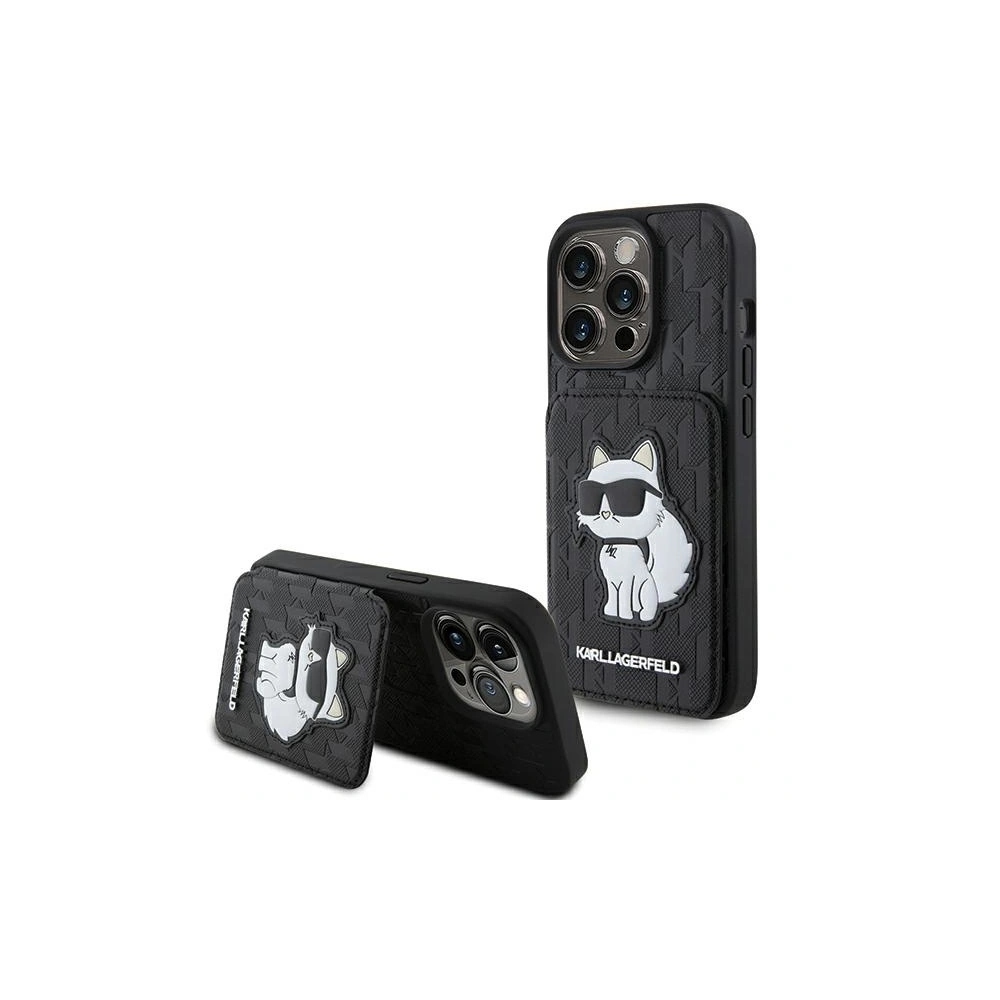Karl Lagerfeld Etui iPhone 15 Pro Max Hardcase Saffiano Monogram Czarne