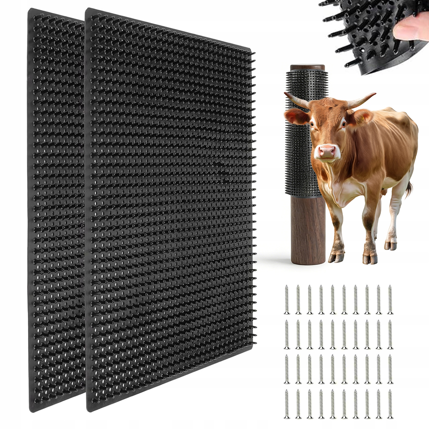 Gumová Škrábací Podložka Odolná Pro Koně Skotu A Ovcí