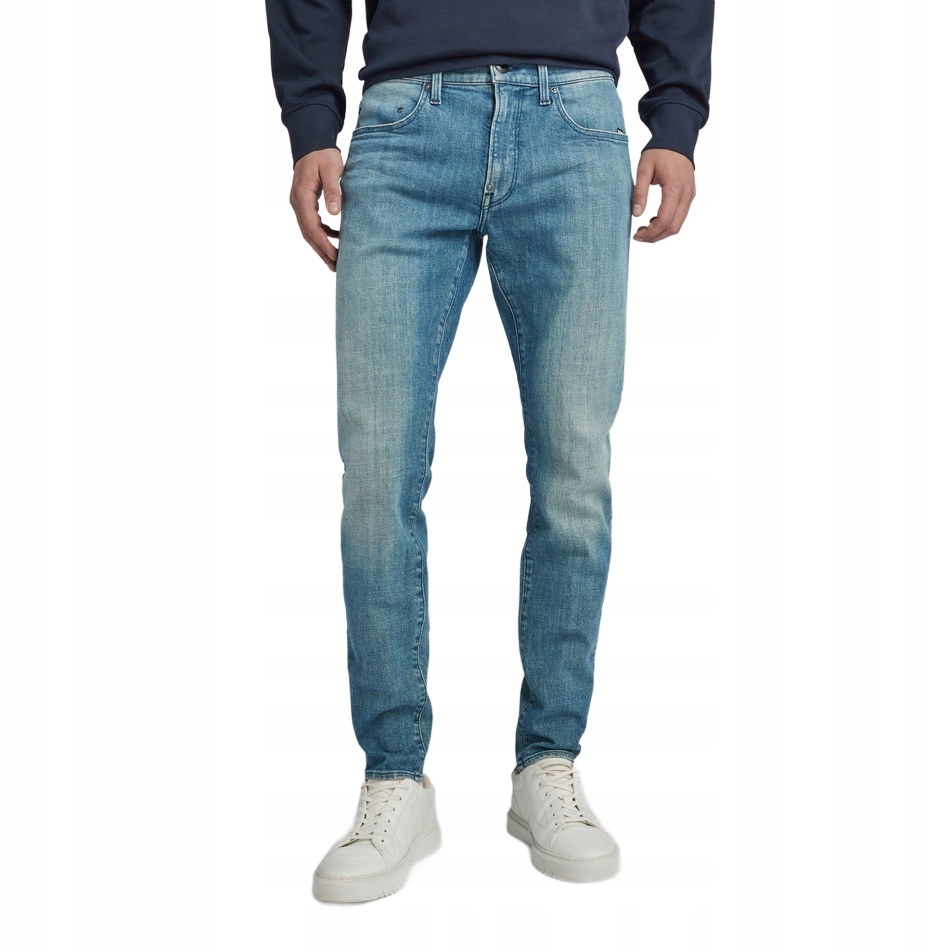 G Star Raw Pánské Džíny Rurki Modré Oděrky Bavlna 31/32 6CA