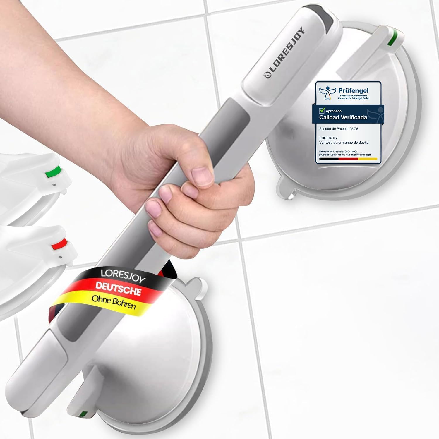 Uchwyt prysznicowy Loresjoy z przyssawką Bez wiercenia Dla seniorów