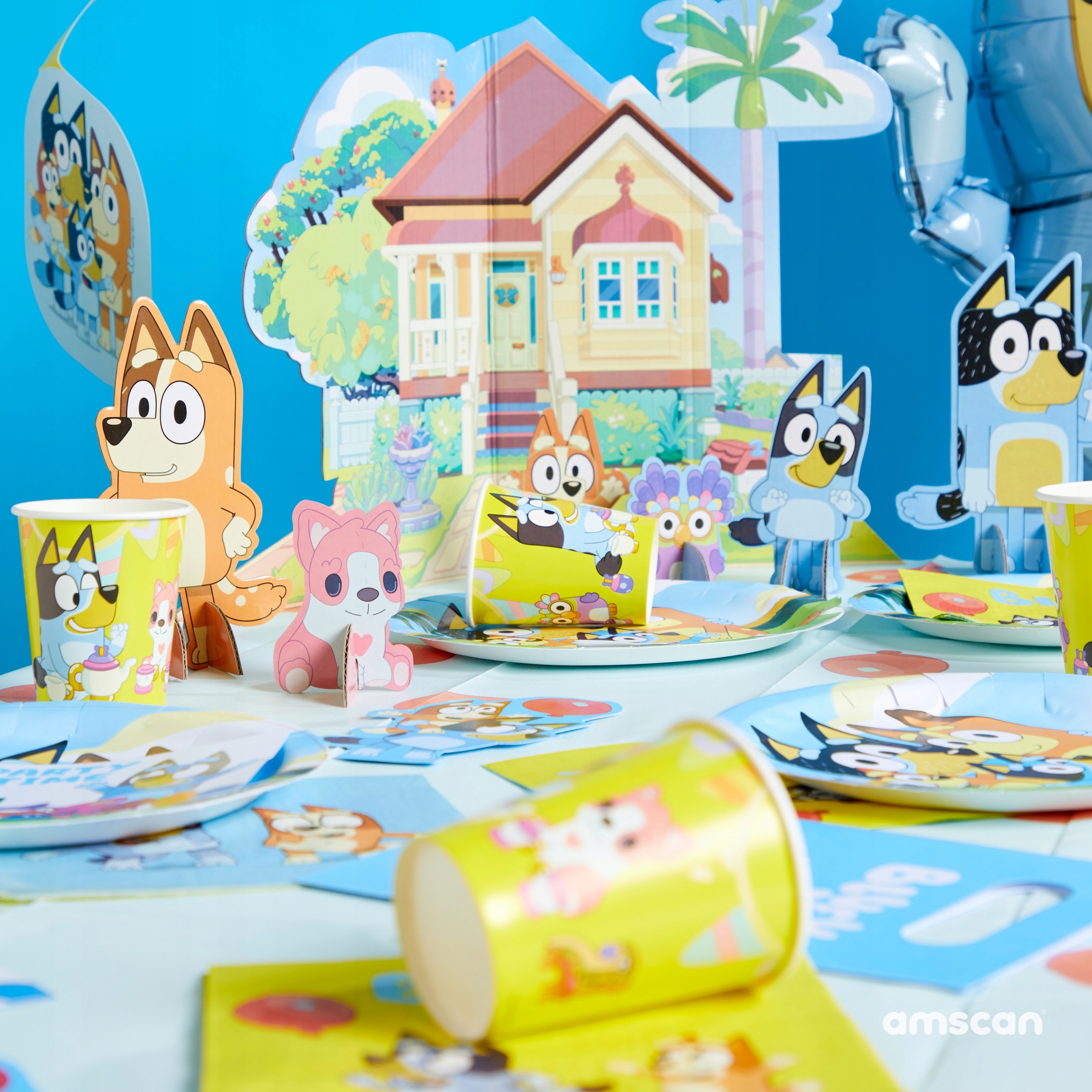 Zestaw Bluey Talerzyki Kubeczki Serwetki Urodziny, 32 elem. Marka Amscan