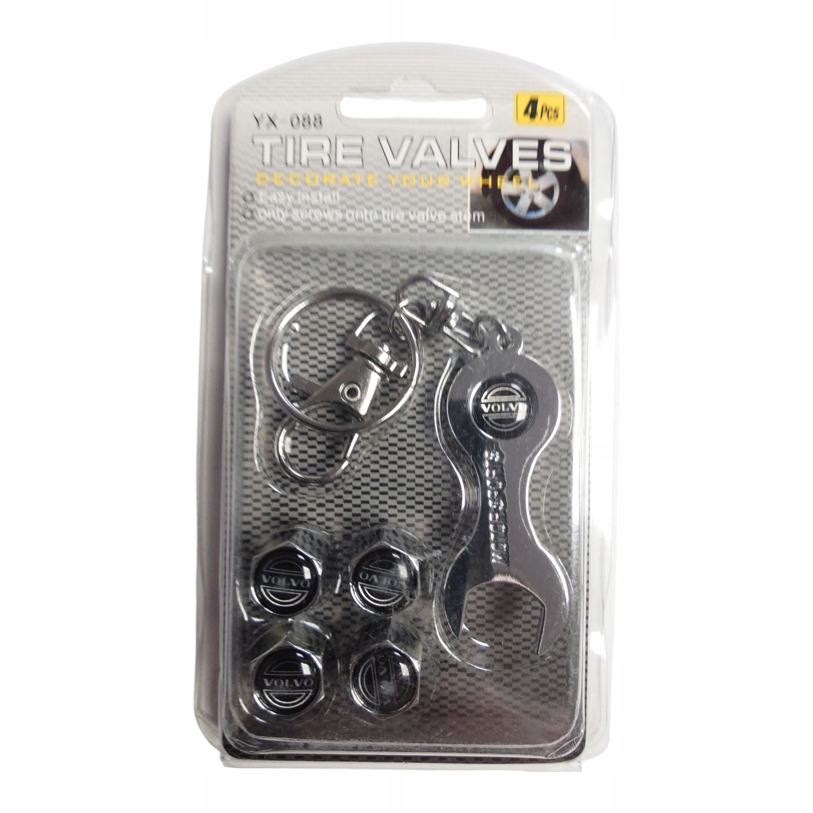 Nakrętki na wentyle wentylki z logo VOLVO