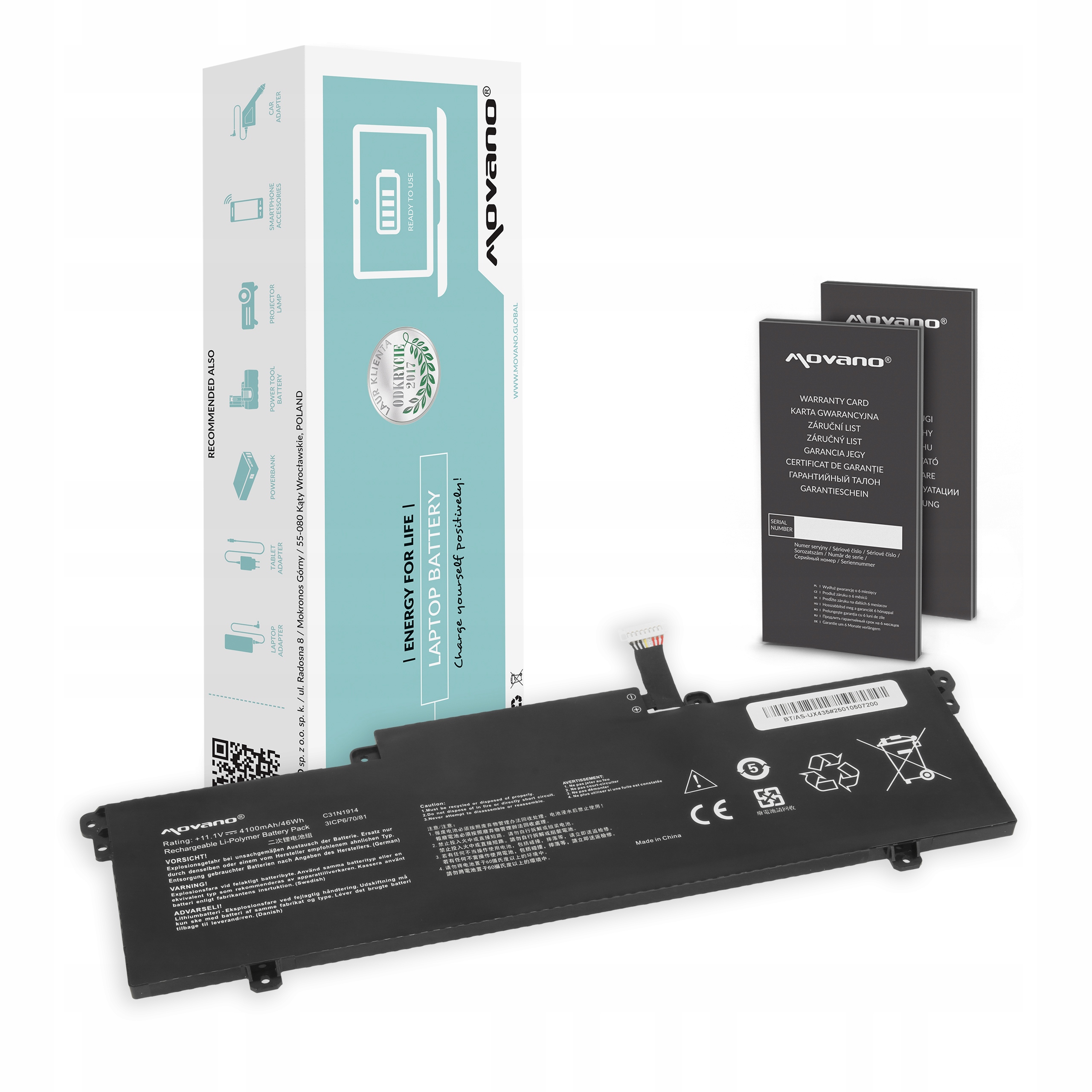 Bateria C31N1914 do Asus Zenbook 14 UX435E, UX435EA