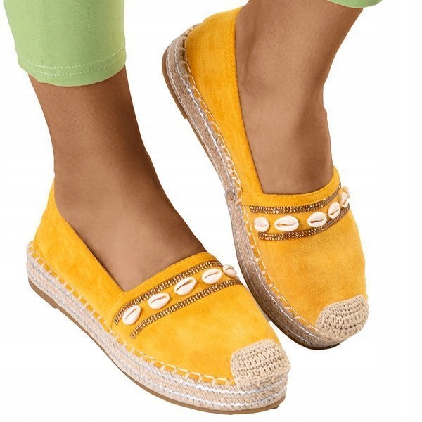 

Amidoz Musztardowe Damskie Espadryle Platforma 38