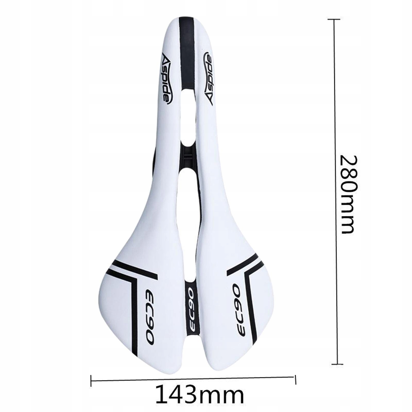 Siodełko rowerowe z włókna węglowego, białe Marka bez marki