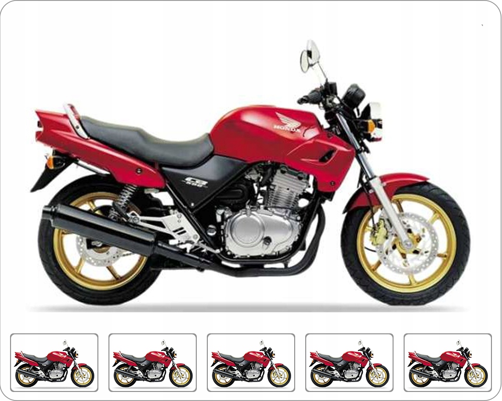 Samolepky Na Motocykl Juula Pro Honda Cb 500 2000-2002 Červené R255