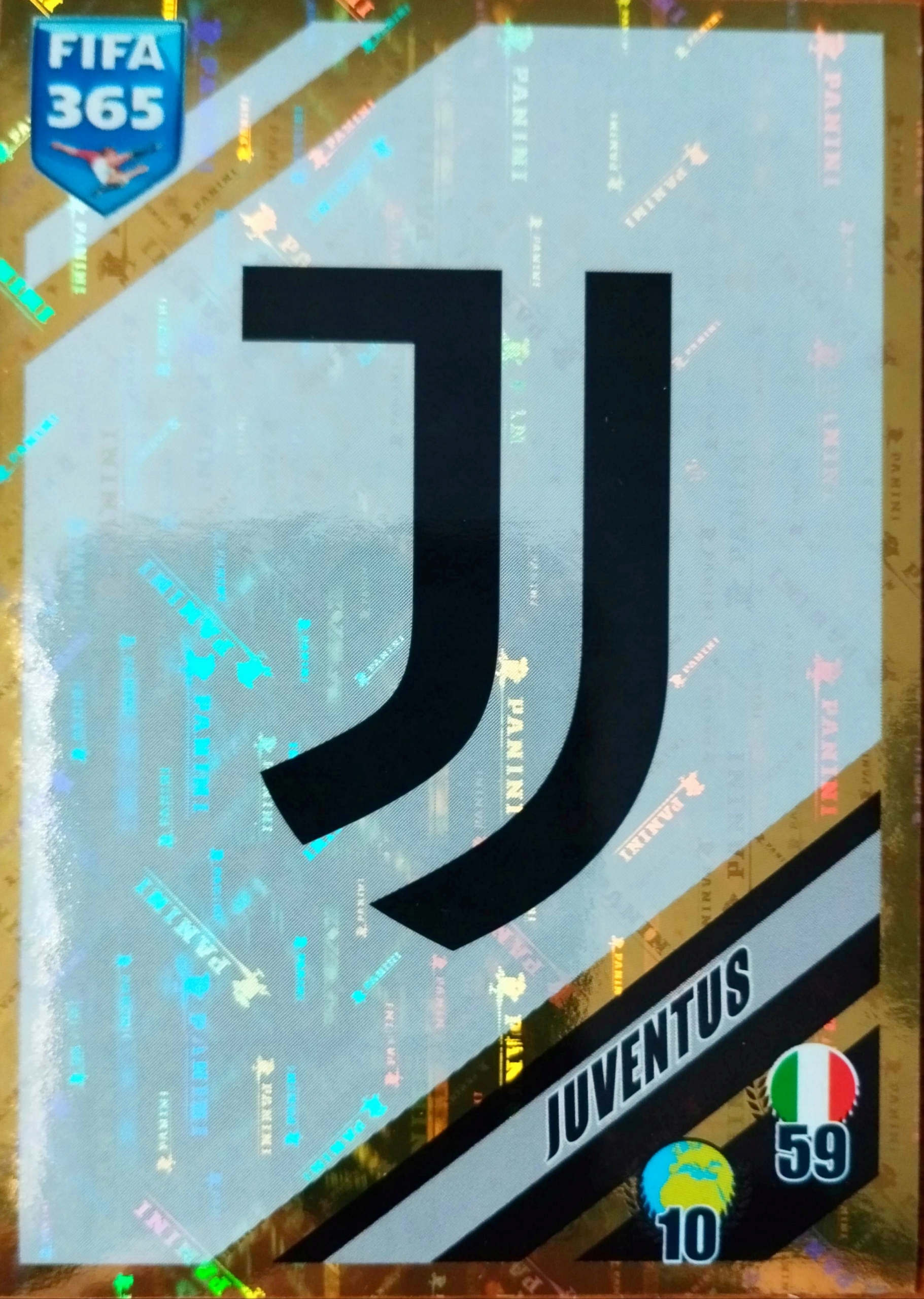 PANINI nálepky FIFA 365 2024 NÁLEPKA 317 LOGO JUVENTUS