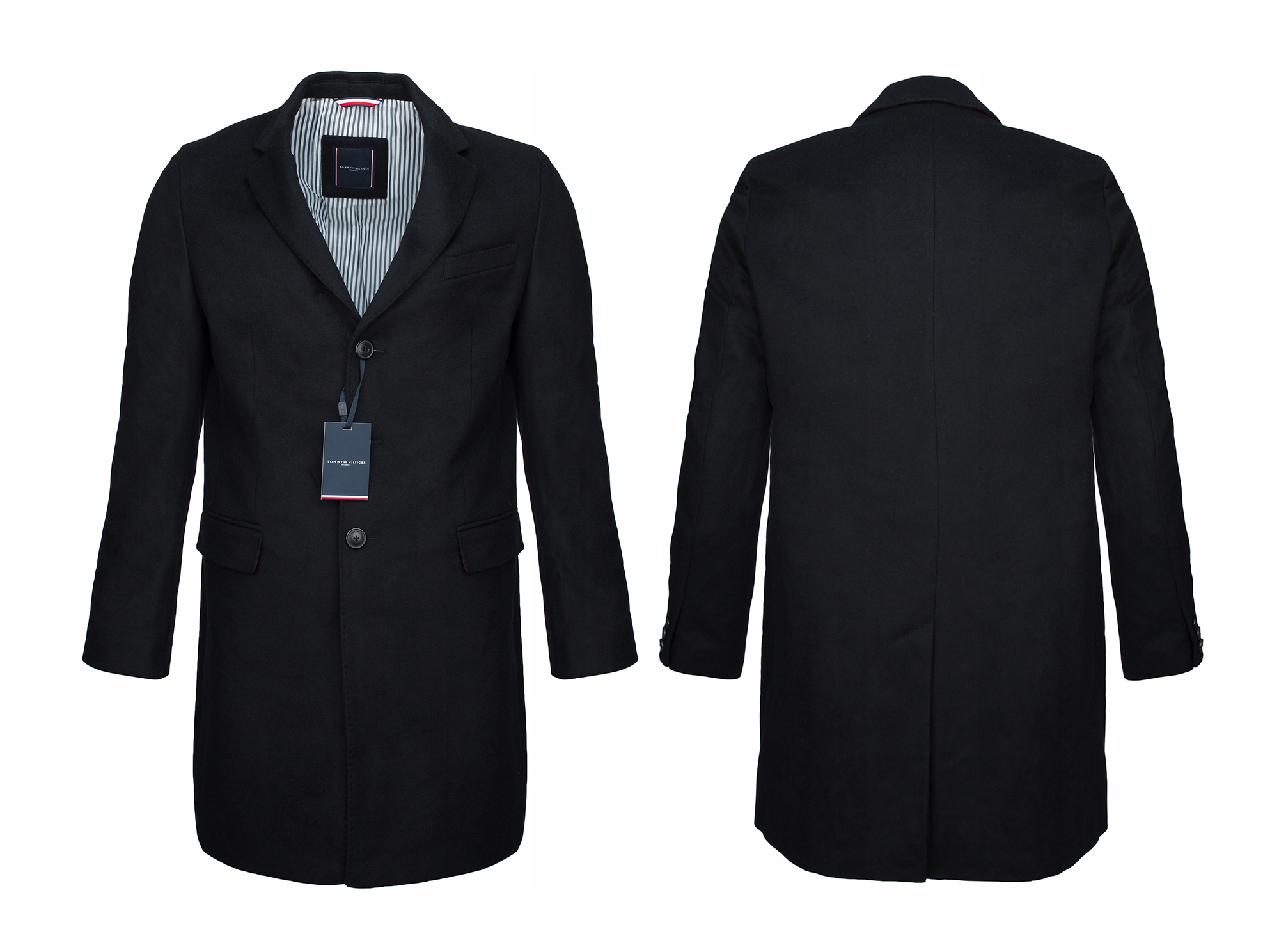 TOMMY HILFIGER TAILORED PŁASZCZ WOOL BLEND 099 52