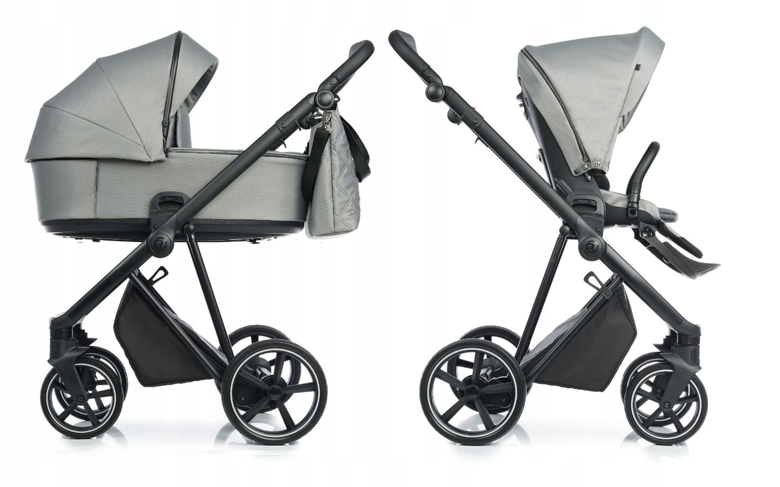 ROAN wózek 2w1 IVI +adaptery CLOUD GREY