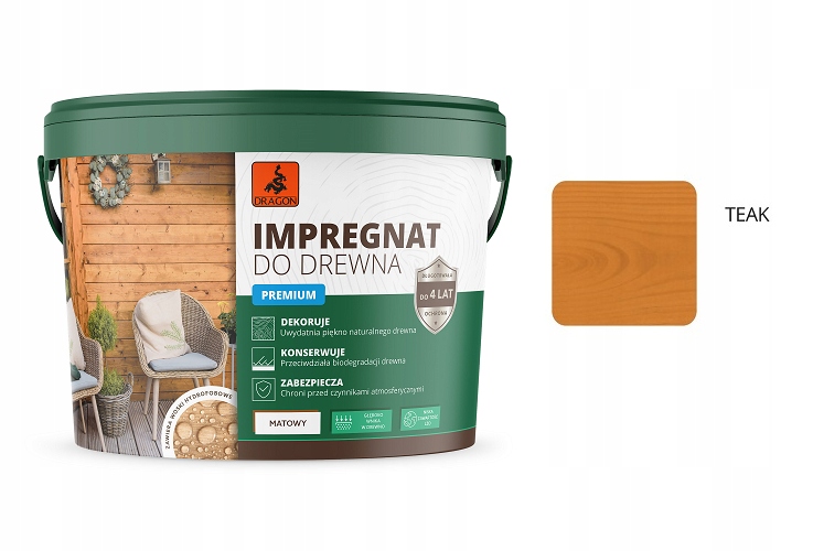 

Impregnat Do Drewna Premium Dragon 1 l Teak