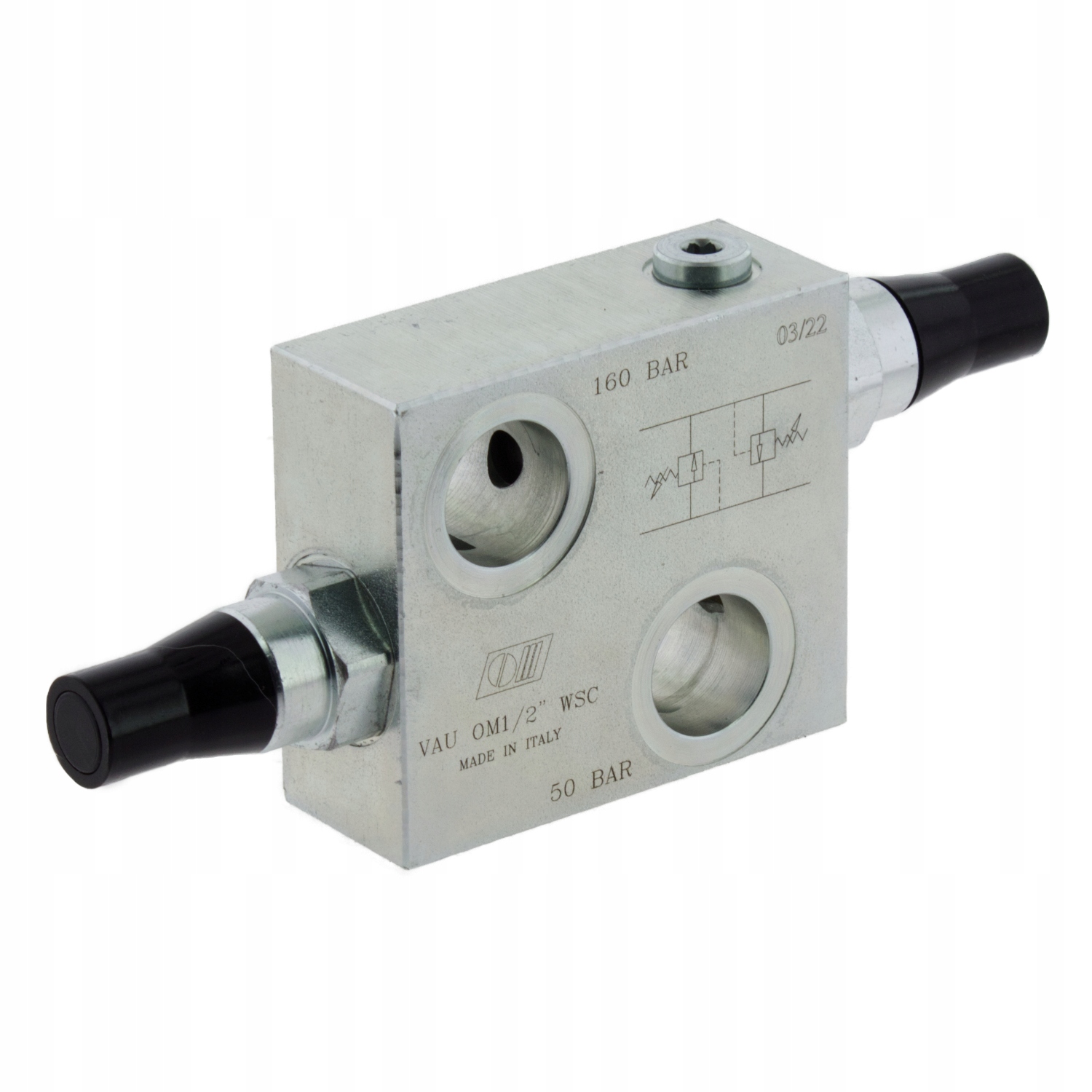 Křížový ventil Vau-om 1/2" Bsp 160/50 Bar šokový ovíjecí stroj Vauom Omp Omr
