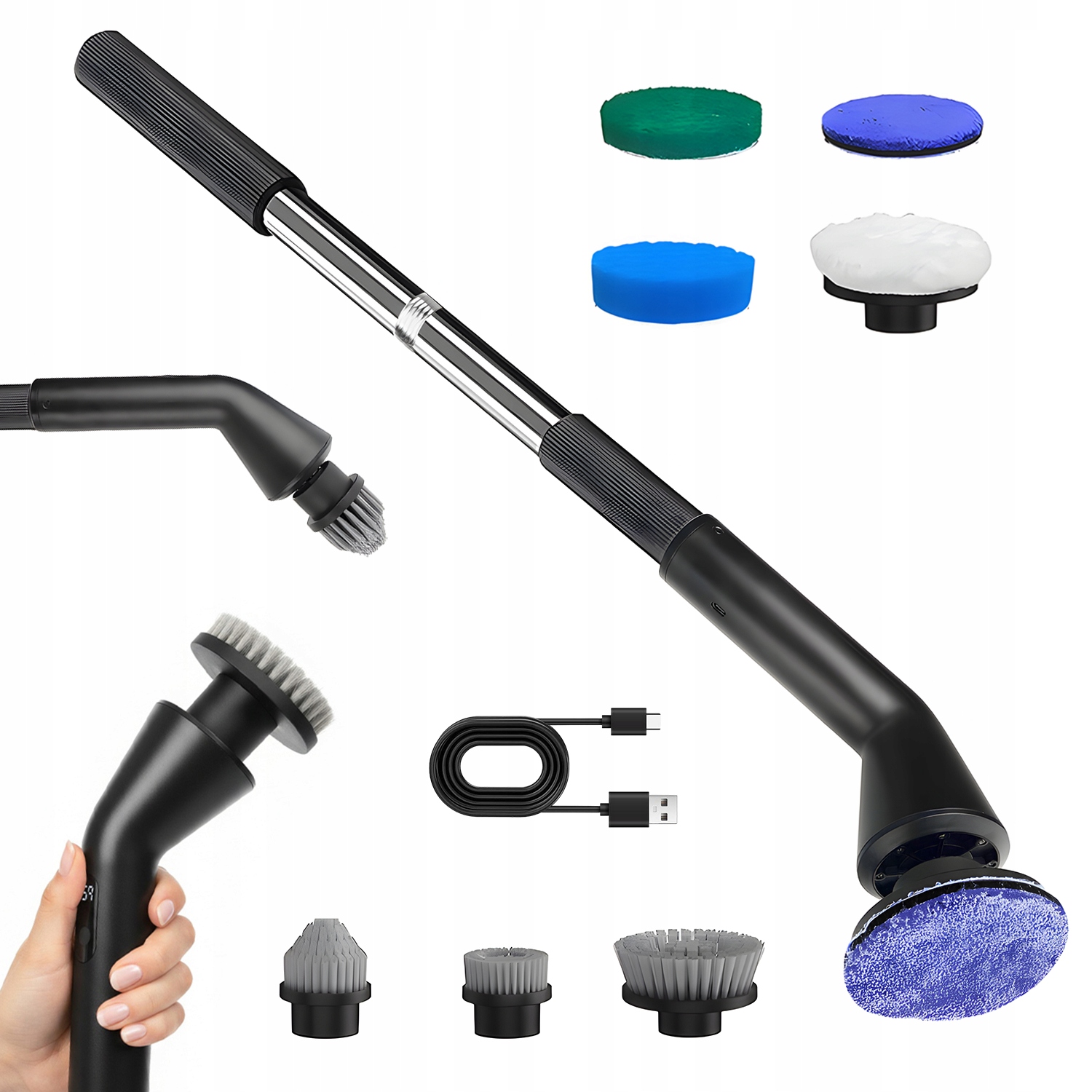 Turbo Mop 7V1 Bezdrátový Elektrický Rotační Kartáč Pro Úklid Mopu