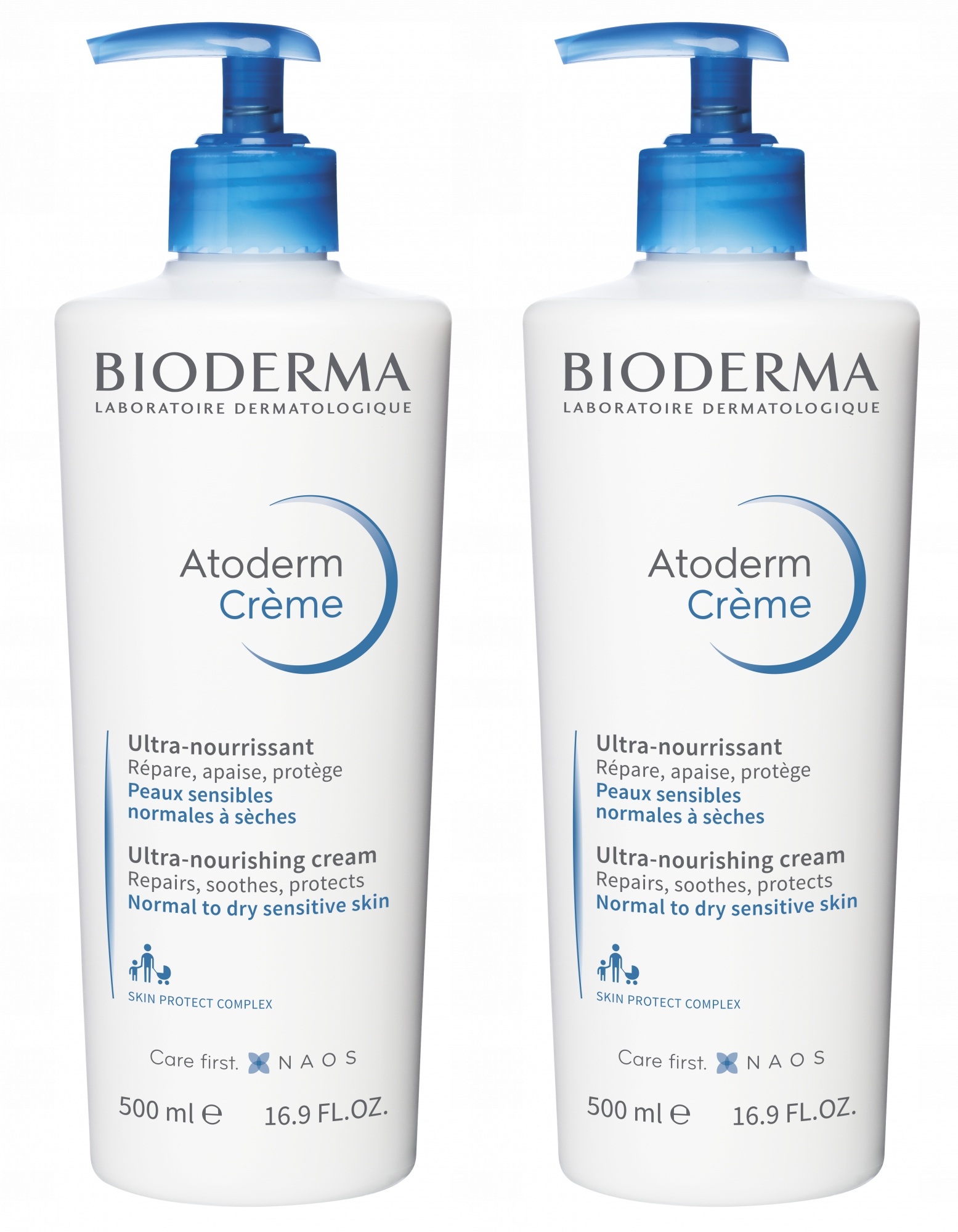 Bioderma Atoderm Creme Ultra, ultraodżywczy krem nawilżający, 2 x 500 ml