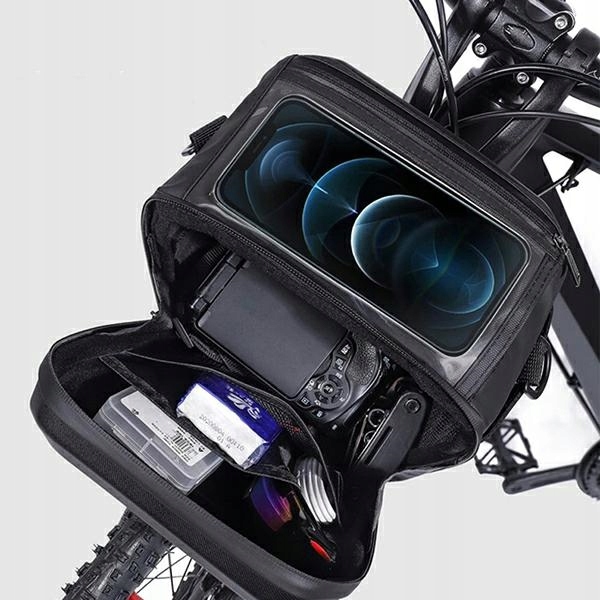 POJEMNA WODOODPORNA SAKWA ROWEROWA TORBA UCHWYT na KIEROWNICE Model GS9