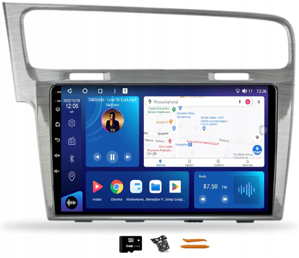 Rádio Android Navigácia Qled Carplay Lte Gps Dsp 128GB Vw Golf 7 MK7 12-20