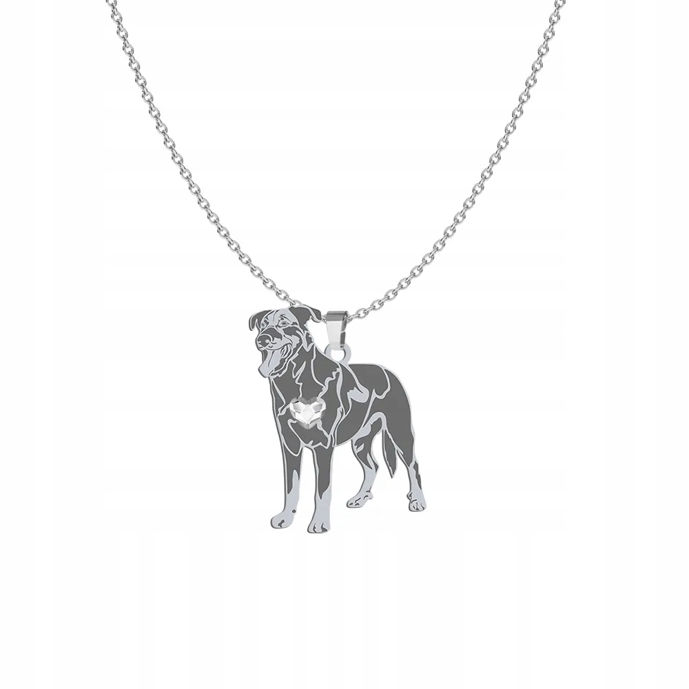 Stříbrný náhrdelník s pejskem Francouzský ovčák Beauceron 925 Žena Gravírování
