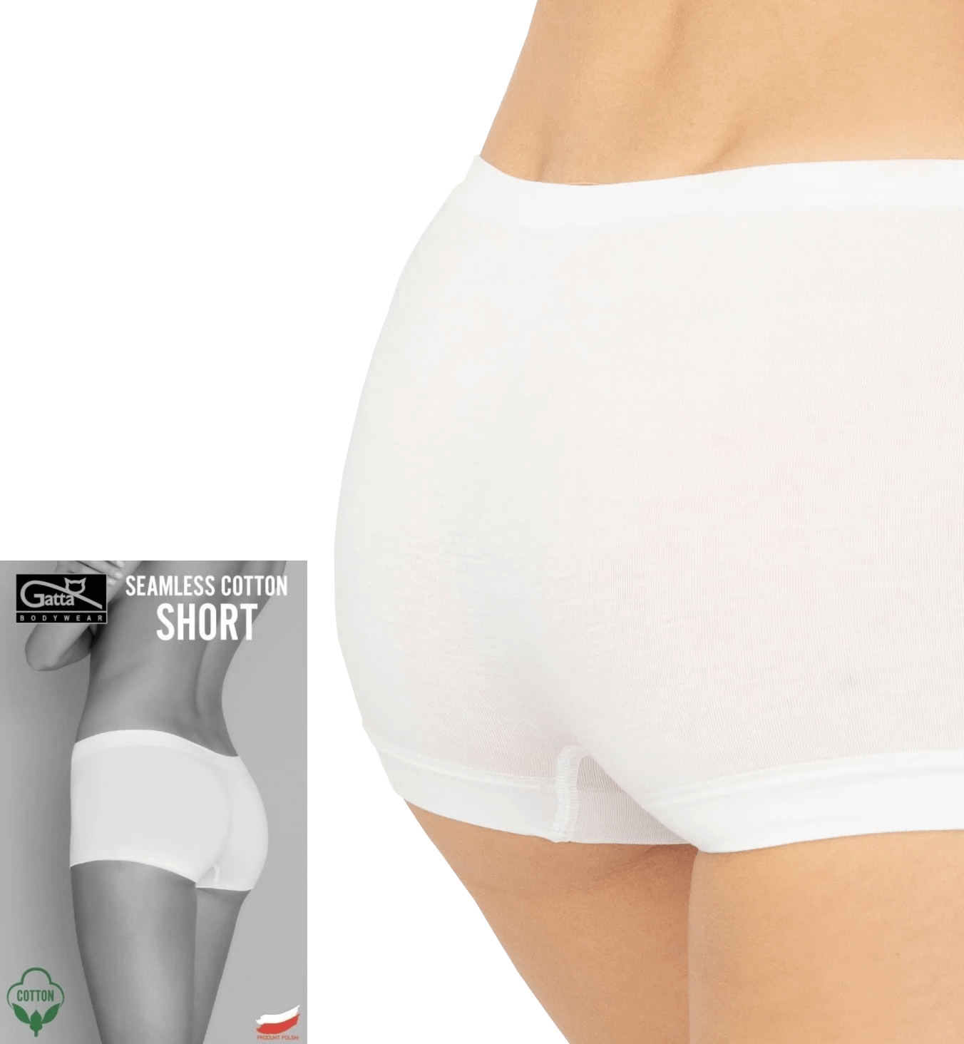 

Bezszwowe Szorty Gatta Cotton Seamless |biały| M