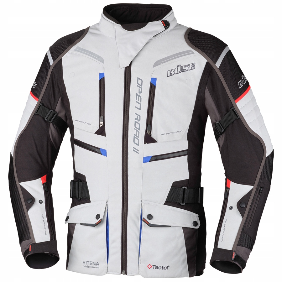 Dámska motocyklová bunda Buse Open Road II svetlosivá 46